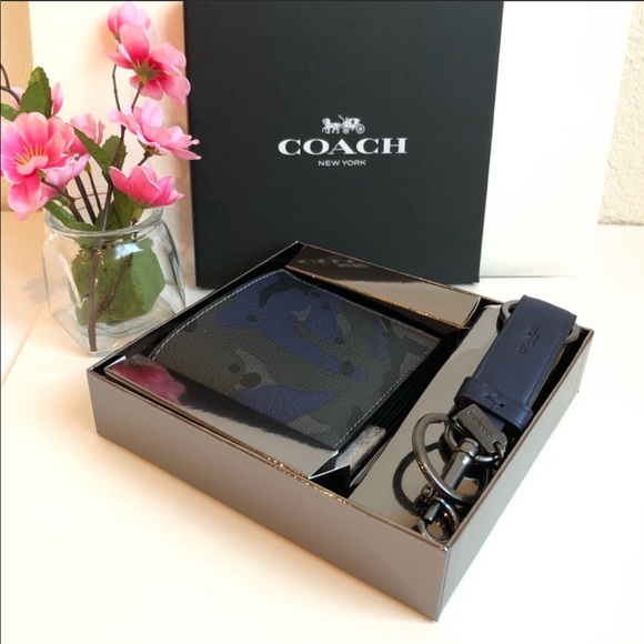 ๐น Coach ID Billfold Key Fob Ring Gift Set Wallet - Picture 5 of 8